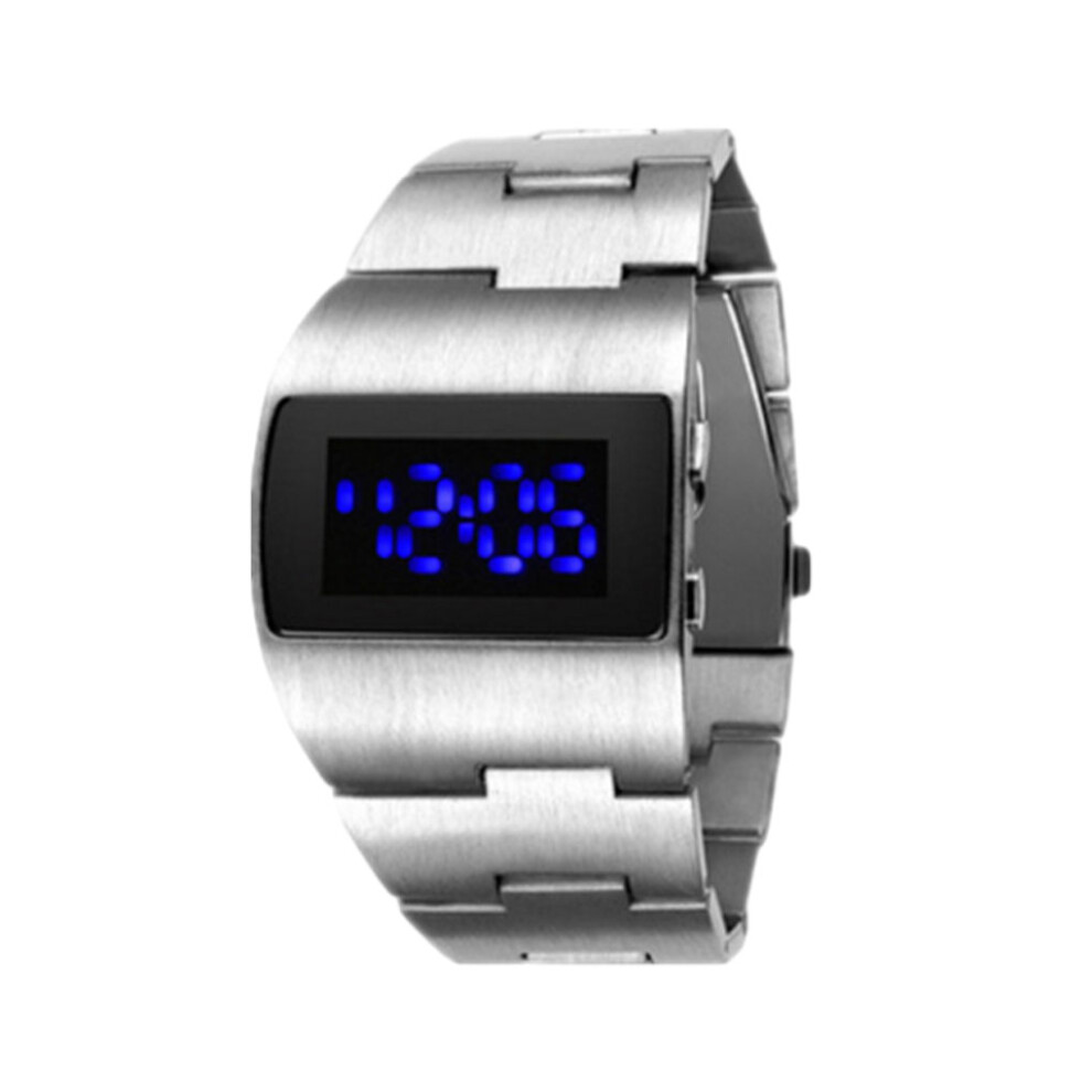 (Silver blue light) Style With LED Digital Watch All Ages Fashionable And Easy To Match-image-OPC-PK69922-NEW