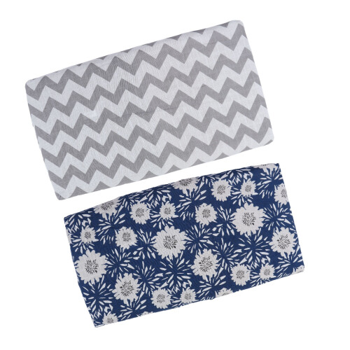 2Pcs Baby Crib Sheets Cotton Yarn Detachable Print 2