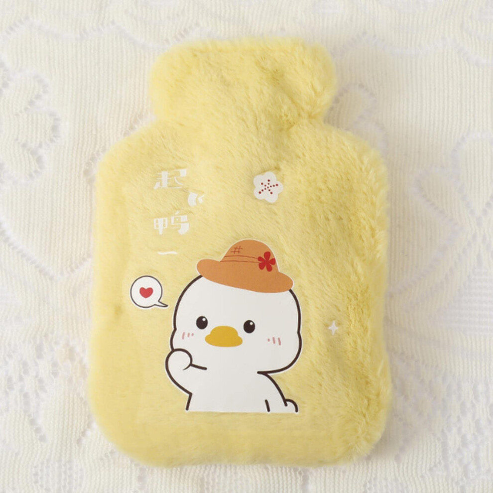 Hot Water Bottle Rabbit Plush with Shoulder Strap Portable Heat Preserving Hand Warmer for Baby Thickened Design