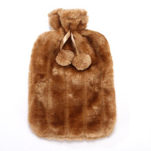 Winter Wärmflasche Schutzhülle Abnehmbare Plüsch Fleece Abdeckung Kältefest Warm Kunstfell Cover 2L Größe