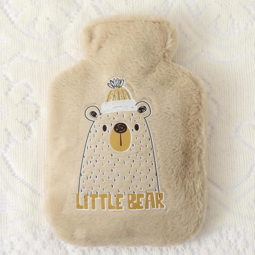 Hot Water Bottle Rabbit Plush Portable Hand Warmer with Shoulder Strap Thickened Baby Size Water Injection Heat Preservation