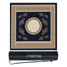 Large Non-Slip Noise-Reducing Mahjong Table Mat with Black Storage Bag, 80CM/31.5" Size for Enhanced Gameplay