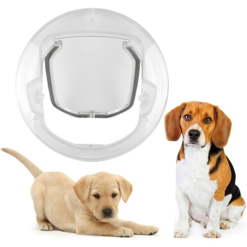 Transparent Cat Flap with Control Function, Safe Entry for Cats, Easy to Assemble, Durable Design for All Door Types 2