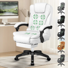 (Elias-White) ELFORDSON Massage Office Chair Gaming Chair Heated