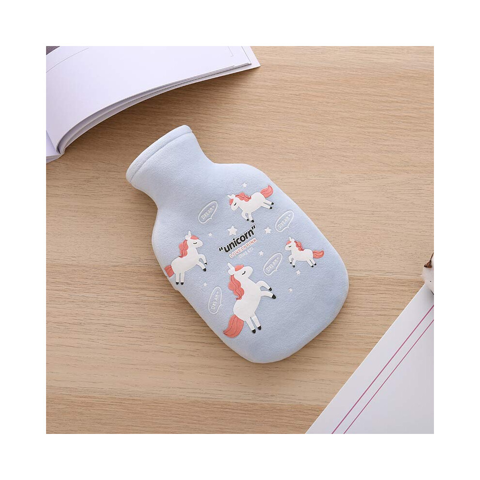 Hot Water Bottle Plush Hand Warmer 350ml Cartoon Unicorn Cat Rabbit Flamingo Soft Warm Comfort