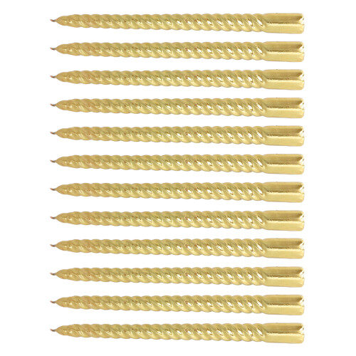 Twisted Long Candle Soy Wax Smokeless Metallic 2