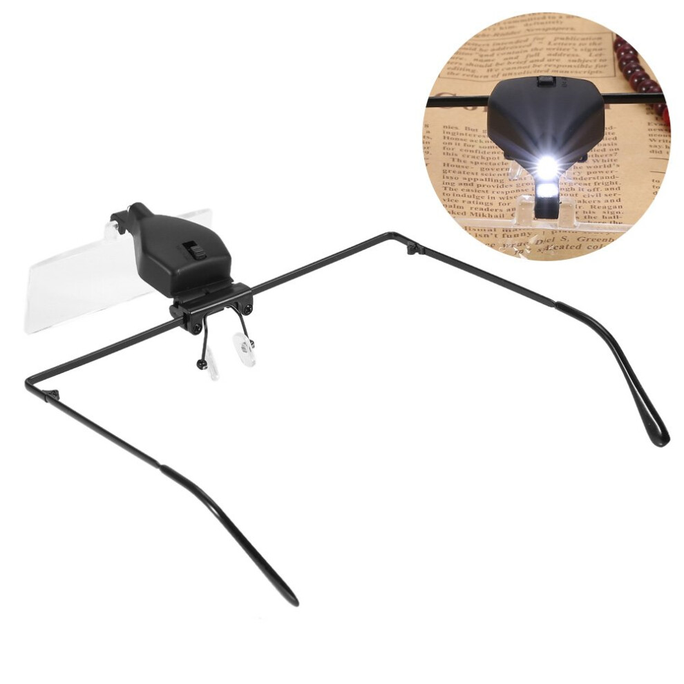 Magnifying Glasses with LED Light for Glasses Wearers, 1.5x Handheld Magnifier for Reading, 3.5x Magnifying Glass