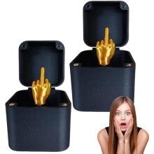 Funny Middle Finger Prank Gift Box Set - 2 Inch Middle Finger Gifts for Christmas, Halloween, April Fool's Day