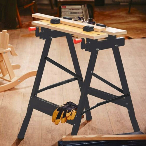 Foldable Wooden Workbench  Portable Clamping Folding Worktop Table DIY