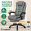 ELFORDSON ELFORDSON Massage Office Executive Gaming Chairs Heated Fabric Grey 2