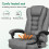 ELFORDSON ELFORDSON Massage Office Executive Gaming Chairs Heated Fabric Grey 4