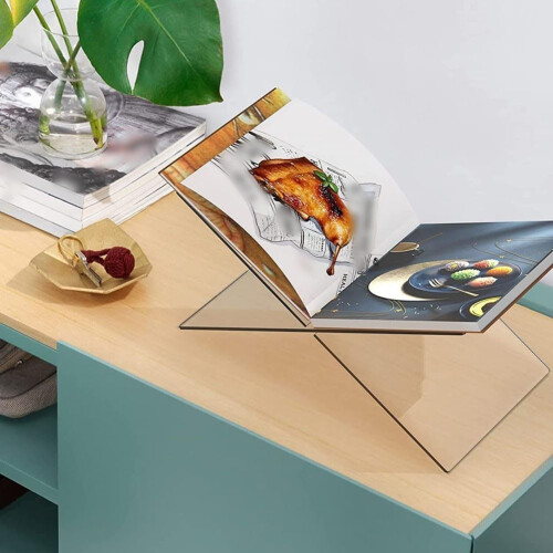 Acrylic X-Design Bookcase for Oversized Books like Bibles, Small Size, Functional and Stylish Organization Solution 2