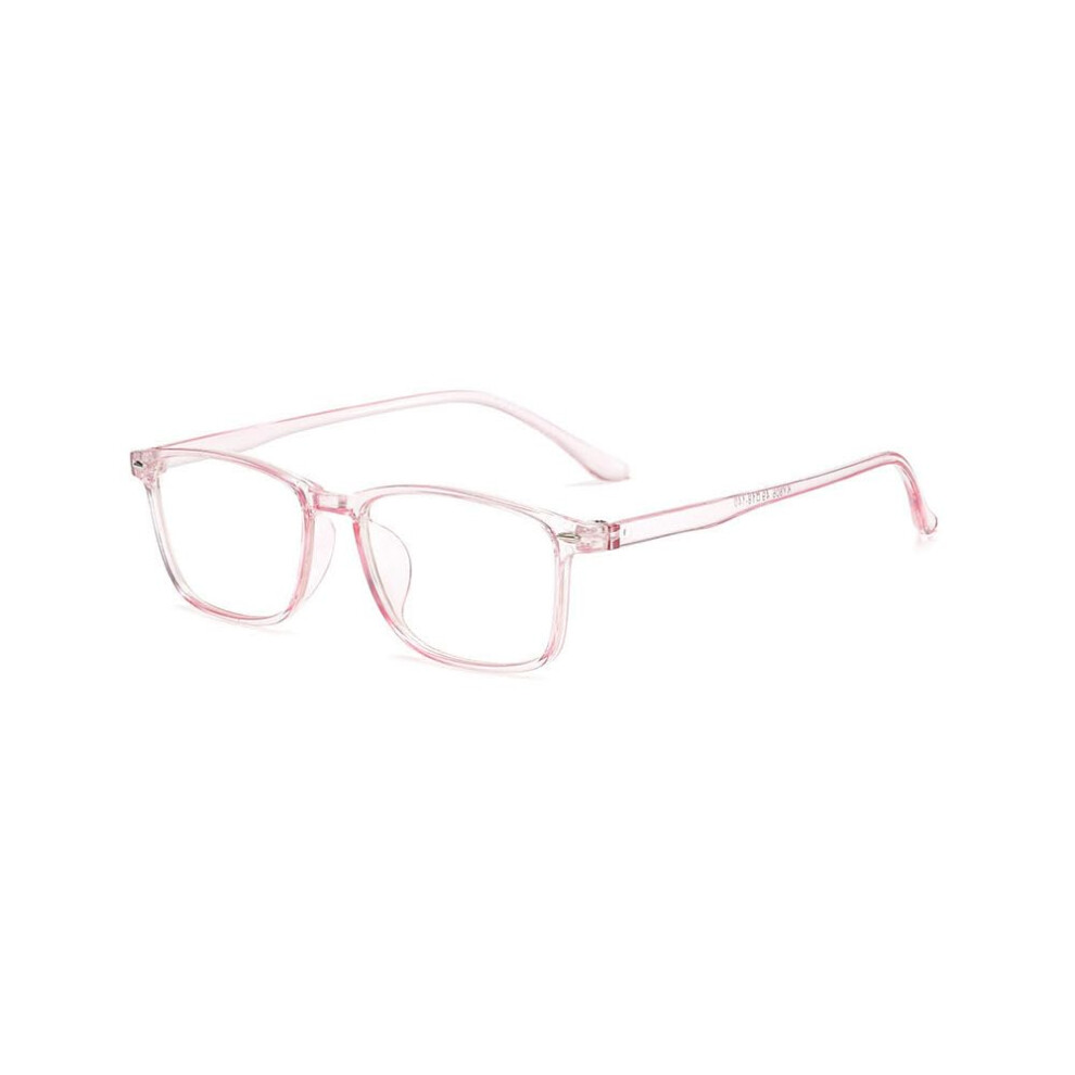Blue,Pink Myopic Glasses With Blue Light Filter - Tr90 Lightweight Prescription Binoculars For Women And Men In Pink -1.0 Dioptres