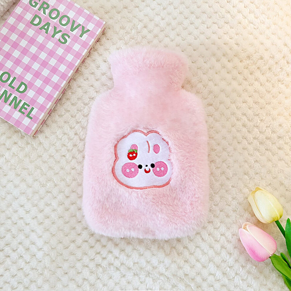 Pink 500Ml/1000Ml Cartoon Plush Hot Water Bottle, Portable Hand Warmer For Heat Retention, Color For Hot Compress And Cold Therapy