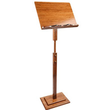 Music Stand and Phone Holder, Adjustable Viewing Angle, Wood Construction, 17x45x75cm, with Sheet Music Clip
