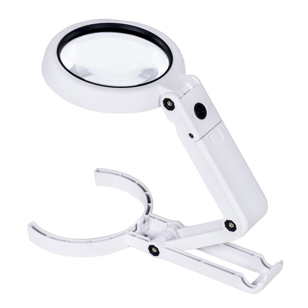 Light Magnifying Glass With And Stand For Crafting And Jewelry, 5X And 11X Jeweler's Magnifier For Reading And Soldering