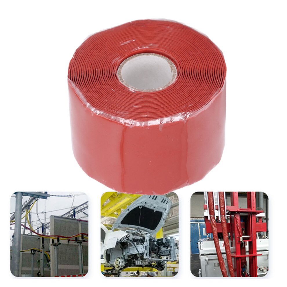 Silicone Rubber Repair Tape 5M X 50Mm Self Adhesive Leak Seal Red 7891344970097