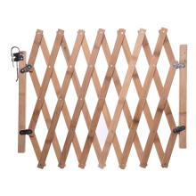 Extendable Pet Gate Wooden Fence 60-110cm Retractable Dog Barrier for Indoor Outdoor Use Garden Yard Safety 48cm High