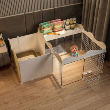 Katzenhütte – Outdoor Cat Playpen, 129x93x57CM Metal Wire Pet Enclosure, Foldable Small Animal Cage for Dogs, Rabbits, Guinea Pigs