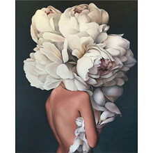 Painting by Numbers Adults 40x50 cm, Flower Women Figure Wall Art for Home Decor, DIY Canvas Artwork