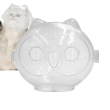 Cat Head Cover for Licking Prevention, Breathable Transparent Astronaut Style, Multi-Purpose Pet Mouth Cover for Kittens