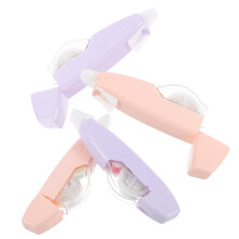 Correction Tape Pack of 4 Mini White Stripes Adhesive Tape for School and Home Use, PP Material, Easy to Use