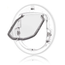 Transparent Round Cat Door, UV Resistant Design, Easy Install Pet Door for Cats and Puppies, Durable and Weatherproof