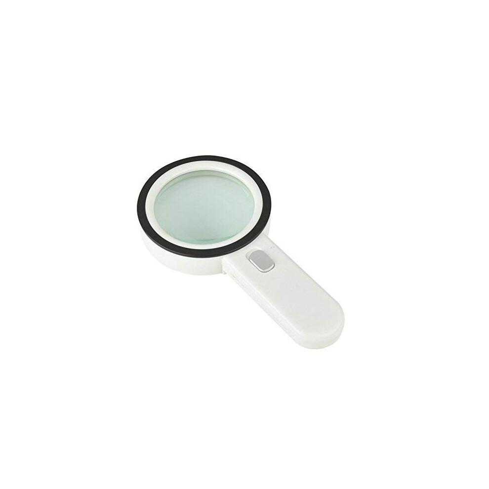 30x Magnifying Glass with 12 LED Lights, 105mm Handheld Reading Loupe for Antique Identification and Detail Examination
