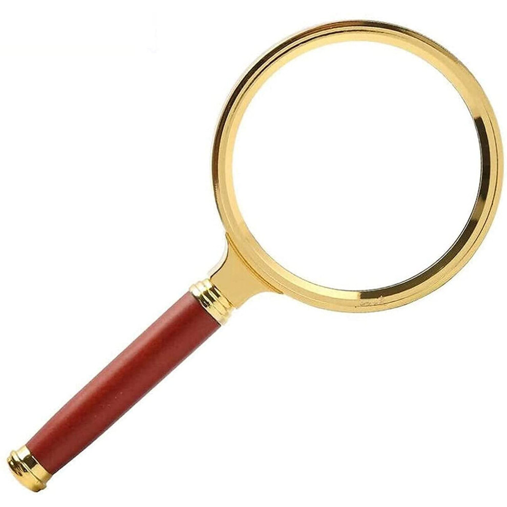 Handheld Magnifying Glass 10X Lens for Reading Jewelry Crafts 80mm Clear Glass Magnifier for Detailed Work