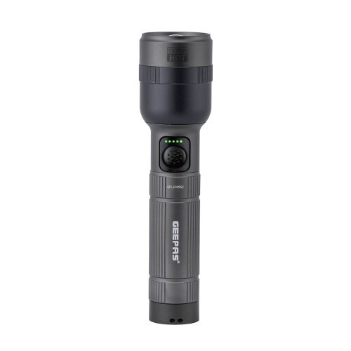 GEEPAS GEEPAS Zoomable LED Flashlight | 1500 Lumen Super Bright Powerful 3000mAh Battery Indicator Type-C Rechargeable | 10H Runtime 4 Modes