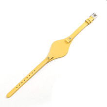 ES3077 2830 3262 3060 4176 4119 Women's Leather Watch Strap 8mm Small Yellow Bracelet Compatible with Fossil Watches