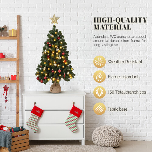 3ft 150 Branches Top Stars 8 Mode Battery Switch Christmas Tree Deor 2