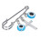 Handgemachtes blauer Strass-Anstecker-Set: Perfekt als Geschenk & modebewusstes Accessoire 9