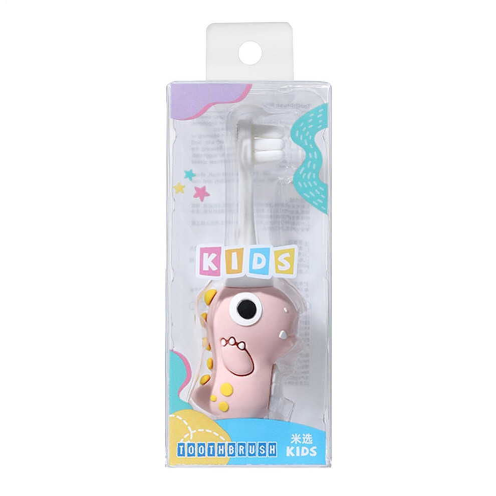 Dinosaur Toothbrush, Soft Bristles Training Toothbrush For Toddlers, Kids Size Brush Head, Color, 1 Piece Pink
