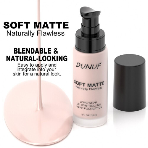 (Type#3) Dunuf 3-color Liquid Foundation Matte Finish, Delicate And Smooth, Natural 2