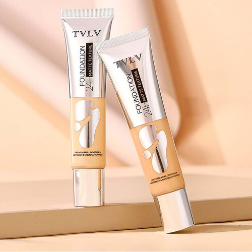 (Type#3) Tvlv Matte Texture Liquid Foundation Covers Blemishes, Acne Marks, Dark Circles 1