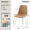 AINPECCA Set of 4 Dining Chairs PU Coffee Padded Kitchen 7