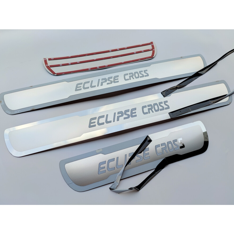 (Silver) For Mitsubishi Eclipse Cross Door Sill Protector Scuff Plate Car Pedal Styling Guards Accessories Stickers Trim 2019 2020 2023 Silver 6910530002969