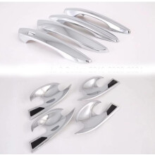 Car Chrome 4 Door Handle Cover and Cup Bowl Combo Molding Cover Trim Fit for Mazda 3 Sedan 2019 2020 2021 2022 2023
