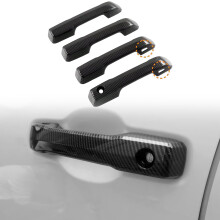 CTH for Toyota Tacoma 2024 2025 Exterior Side Door Handle Decorative Cover Car Accessories 4pcs (Carbon Fiber Black)