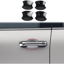 (handle bowl trim) Carbon Fiber Side Door Handles Trim Cover for Toyota Tundra 2022 Sequoia 2023 Tacoma 2024