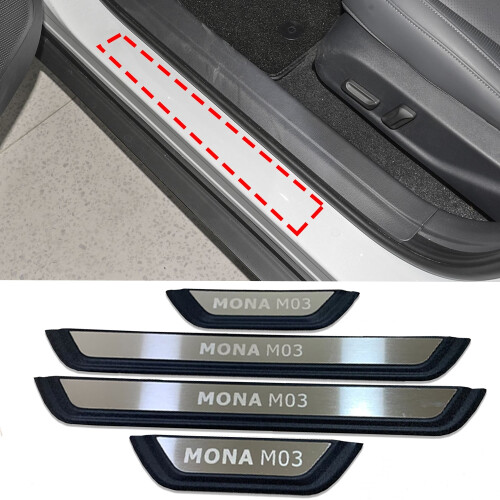For XPENG Mona M03 2024 2025 Biltilbehør Dør Sill Pedal Trim Auto Threshold Protector 2