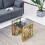 AINPECCA (Gold ) 3Pcs Nesting Table Sets Glass End Table 6