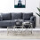 AINPECCA (Silver Black) 3Pcs Nesting Table Sets Glass End Table 8
