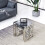 AINPECCA (Silver Black) 3Pcs Nesting Table Sets Glass End Table 10