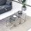 AINPECCA (Silver Black) 3Pcs Nesting Table Sets Glass End Table 11