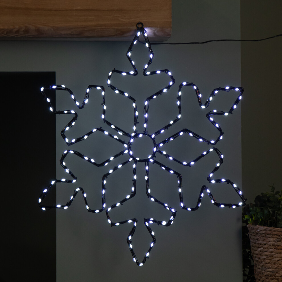 Premier White 50Cm X 44Cm Light Up Flexibrights Christmas Snowflake With 165 Leds