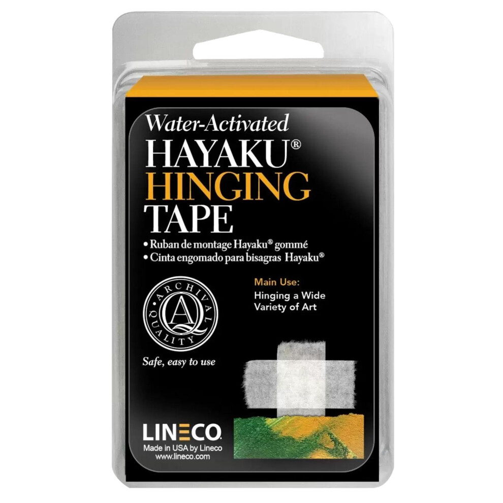Lineco Hayaku Hinging Tape Water-Activated Adhesive 2.5Cm X 3.6M 099295003421