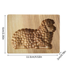 Weihnachtliche geschnitzte Holzkarosserie-Formstempel Keksausstecher 11,56 cm Küchenbacken