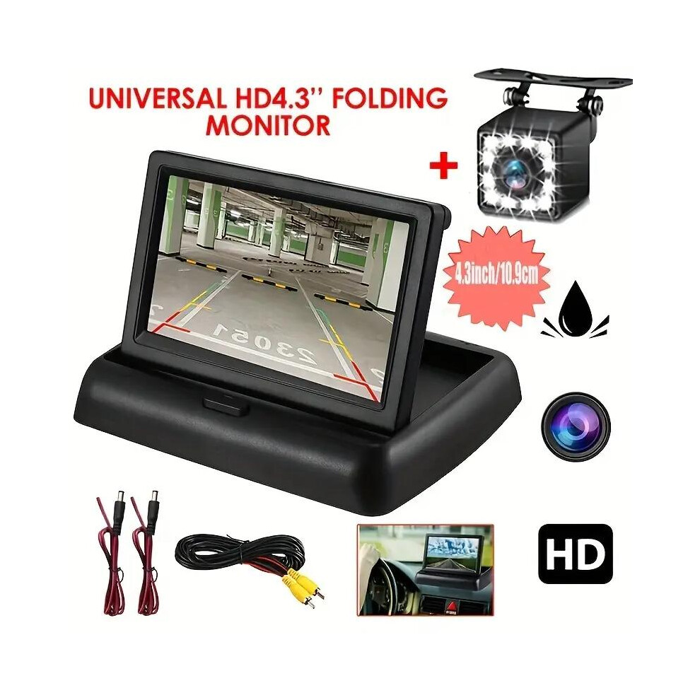 4.3Inch Reversing Camera Kit Hd Monitor Parking Night Vision Car Van Bus Truck 032510090011